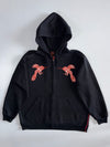 Evisu | Dual Crane Embroidered Full-Zip Hoodie | Black (2XL/3XL)