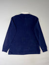 Polo Ralph Lauren Navy Blue Contrast Collar Long Sleeve Rugby Shirt (M)