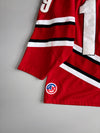 Vintage Wolves Hockey Jersey – Red/Black, Athletic Knit (XL)