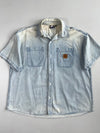 Starter Black Label Light Wash Denim Short Sleeve Work Shirt(2Xl)
