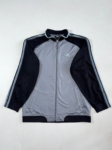Vintage Adidas Grey Black Zip-Up Track Jacket (L)