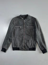 River Island Grey Faux Suede Moto Jacket (S/M)