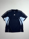 Adidas | Navy Sky Blue Mesh Panel Training Tee (2XL)