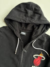 NBA Miami Heat Black Logo Zip Up Hoodie (M)