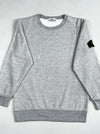 Stone Island Grey Melange Crewneck Sweatshirt with Compass Badge (S)