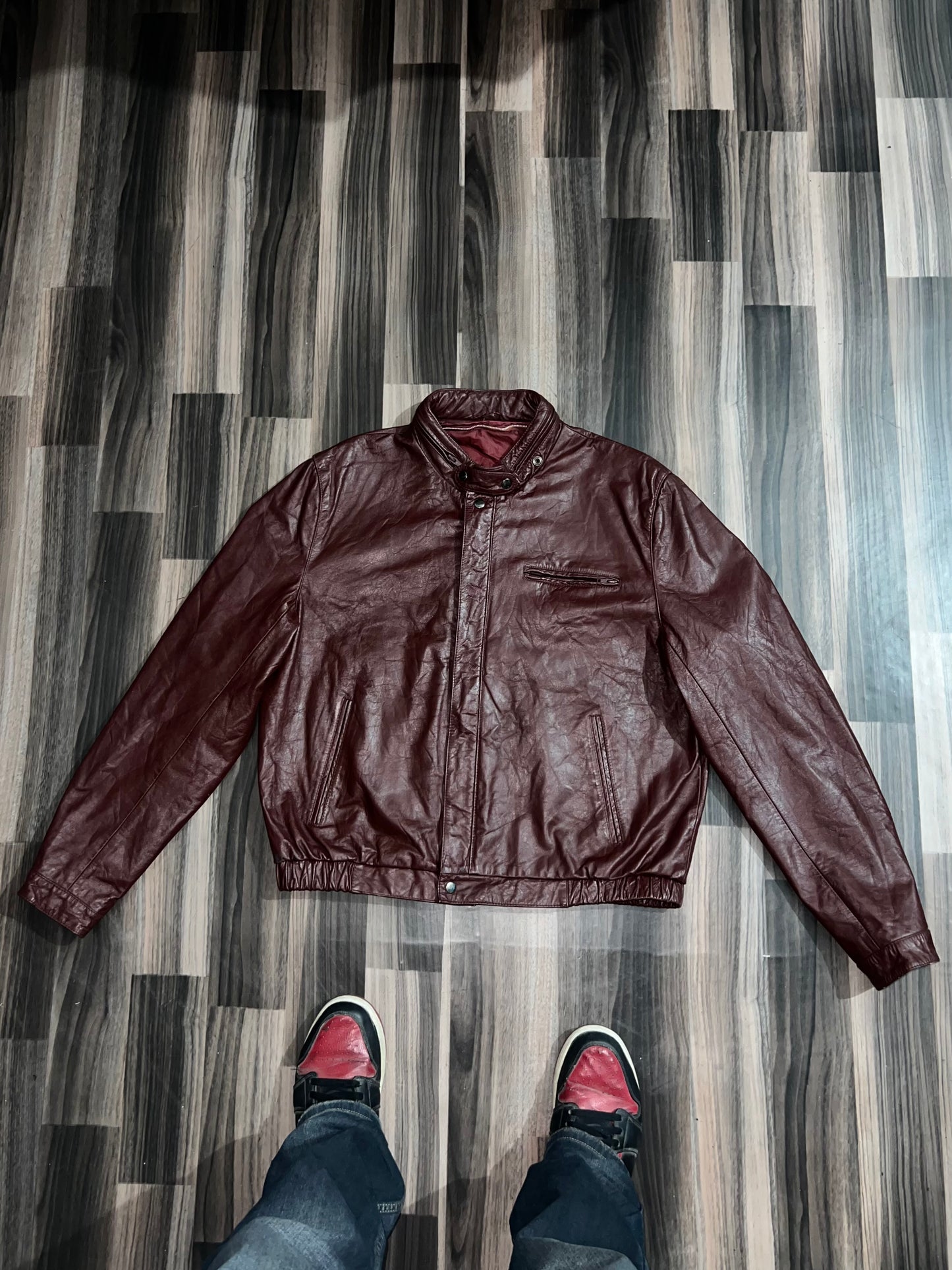 ZUltra Premium Red Original Leather Jacket M/L