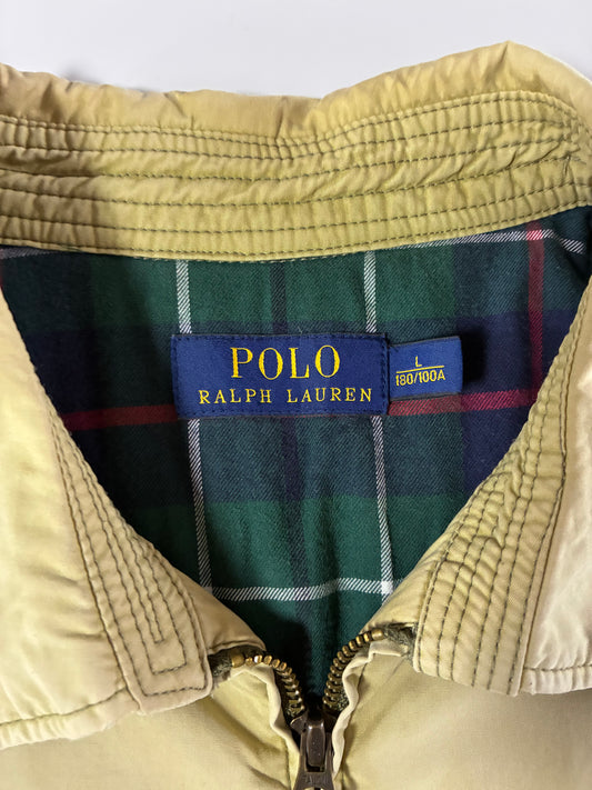 Vintage Polo Ralph Lauren Plaid-Lined Harrington Jacket – Cream (XL)