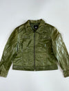 Mossimo Olive Green Premium Original Leather Jacket (L)