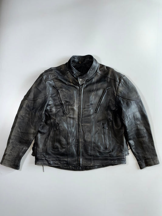 Super Premium Original Racing Heavy Leather Jacket (XL)