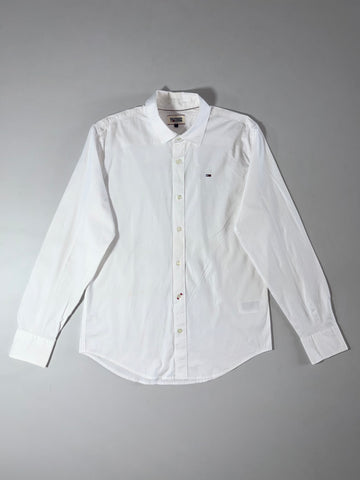 Hilfiger Denim White Long Sleeve Button-Up Shirt (M)