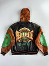 Pelle Pelle Marc Buchanan Baseball Soda Club Champions Leather Hooded Varsity Bomber (Detechable Arms & Hood)(XL)