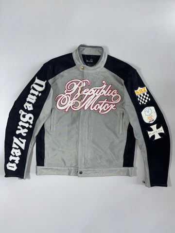 Nine Six Zero 960 Republic Of Motor Skull Biker Mesh Racing Jacket (M)