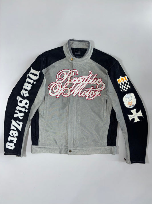 Nine Six Zero 960 Republic Of Motor Skull Biker Mesh Racing Jacket (M)