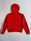 Adidas Originals Red 3-Stripes Full-Zip Hoodie with Gold Trefoil (M)