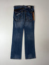 Y2K Tough Jeansmith Contrast Stitch Blue Denim Jeans (W:35) (L:45)