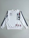 Vintage Fila Stile Sportivo Italiano Multi-Logo Sweatshirt – White/Navy (L)