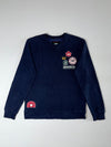 Roots Canada Multi-Patch Crewneck Sweatshirt Navy Blue, (M)