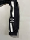 Adidas Originals Black Hoodie with White 3-Stripe Sleeves (2XL)