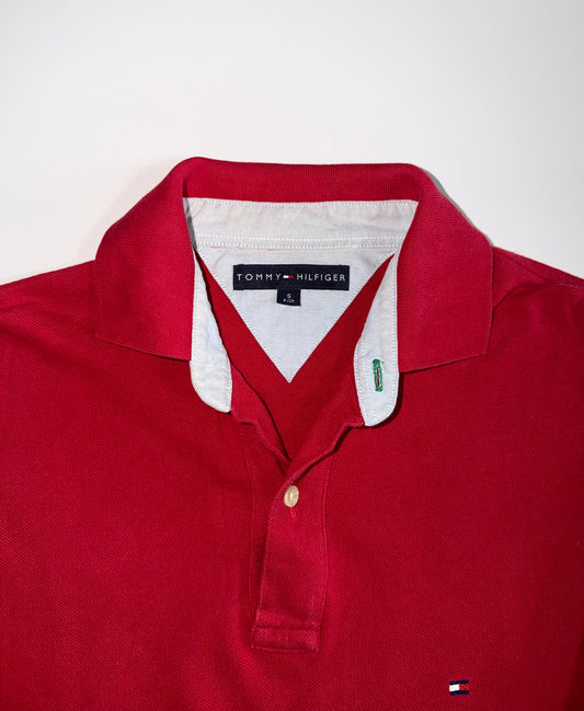 Tommy Hilfiger | Red Longsleeve Polo | (L)
