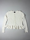Polo Ralph Lauren | Cable Knit Peplum Cardigan White | (S)