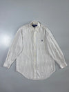 Ralph Lauren | Yarmouth Striped Button-Up Shirt White/Navy | (L)