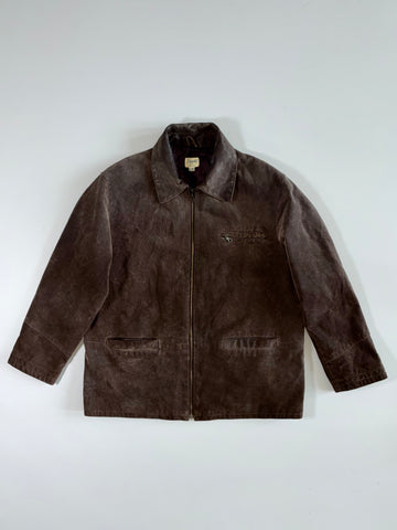 Yippie Co. Distressed Brown Suede Jacket (Xl)