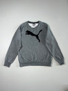 Puma Big Cat Logo Crewneck Sweatshirt — Heather Grey(M)