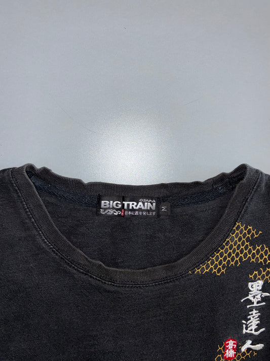 Big Train Osaka Japanese Kanji Long Sleeve T-Shirt | Black (M)