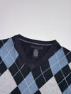 Banana Republic Cotton Cashmere Argyle V-Neck Sweater (S)