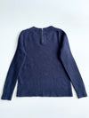 Tommy Hilfiger Women's Navy Cable Knit Back-Zip Sweater(M)