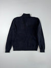 Polo by Ralph Lauren Black Quarter-Zip Cotton Sweater – Purple Pony (M)