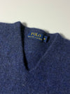 Polo Ralph Lauren Heather Navy V-Neck Knit Sweater (XS)