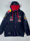 Pepe Jeans x Red Bull Racing F1 Team Hoodie Navy w/ Red Lining, Infiniti/Total/Geox Sponsors (XL)