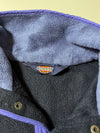 Dickies | Vintage Navy Purple Snap Button Fleece Pullover | (L)