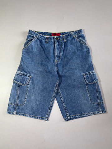 Y2K Levi's Red Tab Denim Cargo Shorts – Mid Wash (W:33) (L:25)