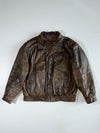 Vintage Premium Original Bomber Leather Jacket (XL)