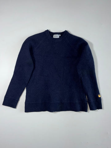 Carhartt WIP | Navy Wool Raglan Knit Sweater Women’s | (S)