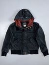 G-Star Raw Original Denim Hardware-Detail W/ Utility Pockets Hooded Bomber Jacket Washed Black (RARE) (L/XL)