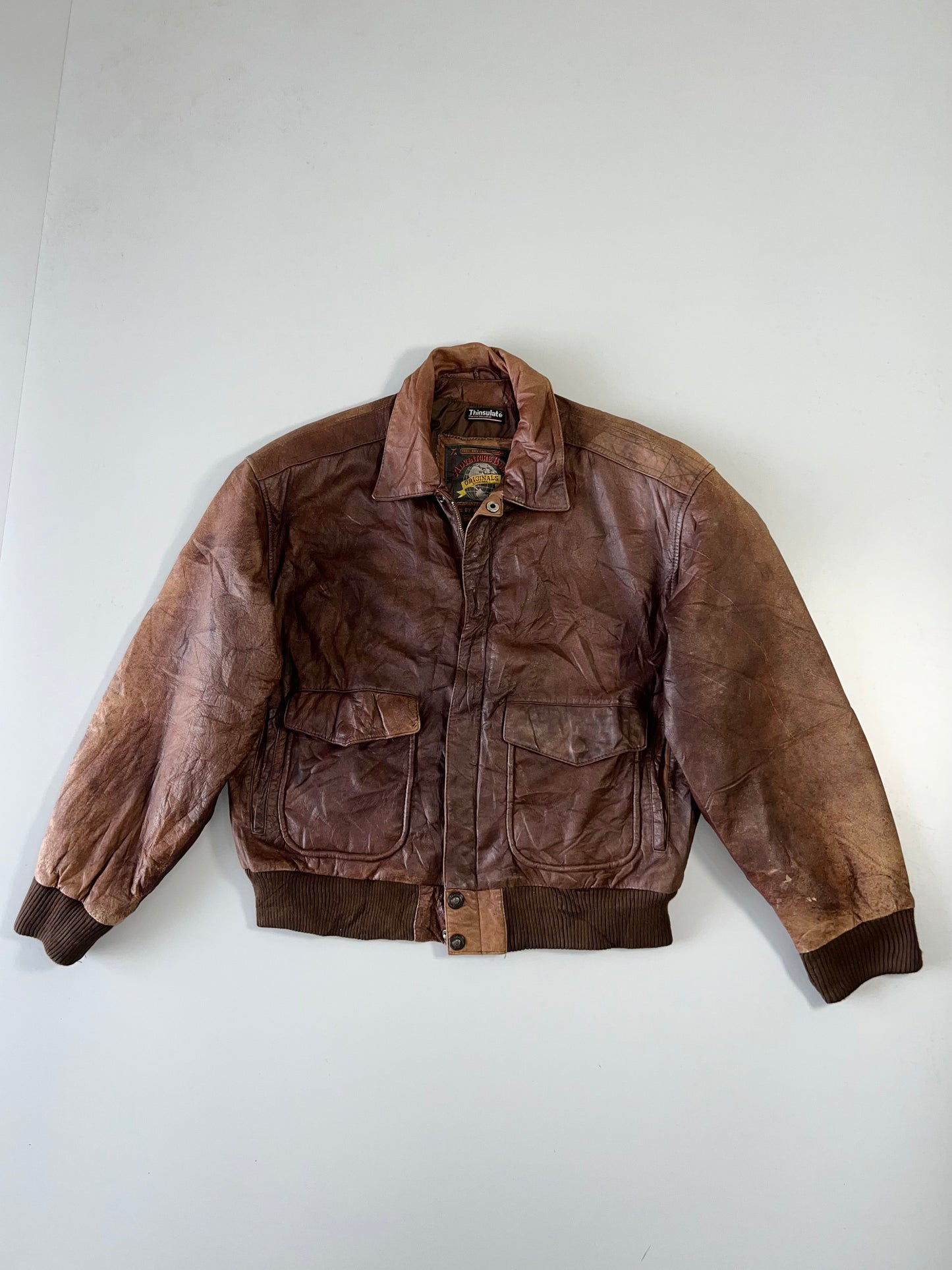 ZSuper Premium Adventure bond Original Leather Jacket (L)