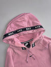Nike Hoodie – Pink Mauve Pullover, Taped Logo (S)