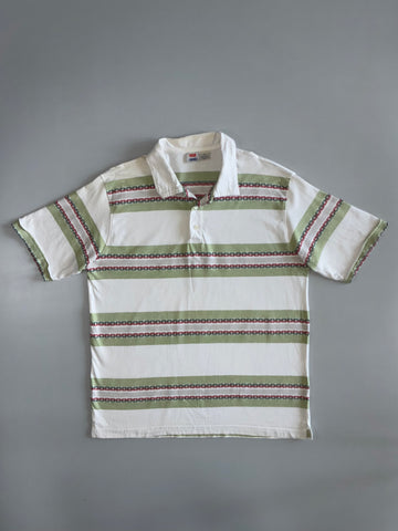 Levi’s Vintage | Stripe Polo | White/Sage Green (XL)