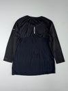 Columbia | Black Raglan Sports Tee – Mesh Panel Full Sleeve | (M)