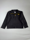 The North Face Embroidered Logo Quarter-Zip Fleece Pullover – Charcoal/Yellow (S)