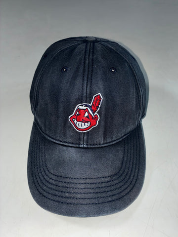 Vintage Cleveland Indians Chief Wahoo Cap – Washed Navy (Adjustable)