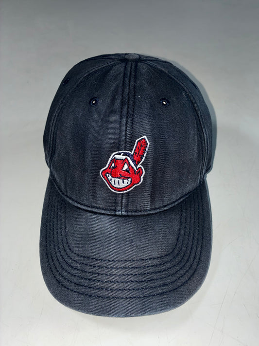 Vintage Cleveland Indians Chief Wahoo Cap – Washed Navy (Adjustable)