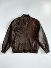 Manstar Vintage Real Leather Bomber Jacket (XL)