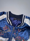 ZVintage Japanese Sukajan Bomber Jacket - Embroidered Cranes & Sakura (L)
