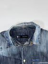 Dsquared2 Distressed Paint Splatter Denim Shirt – Made in Italy (50)(S)