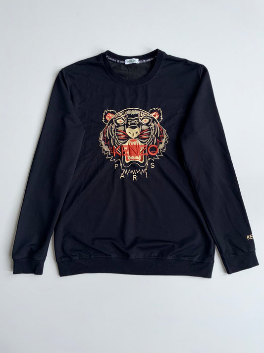 Kenzo Paris Tiger Embroidered Sweatshirt  Black (L)
