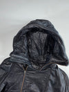 Borsetta Black Genuine Leather Hooded Biker Jacket – Asymmetric Zip Women’s (XS)